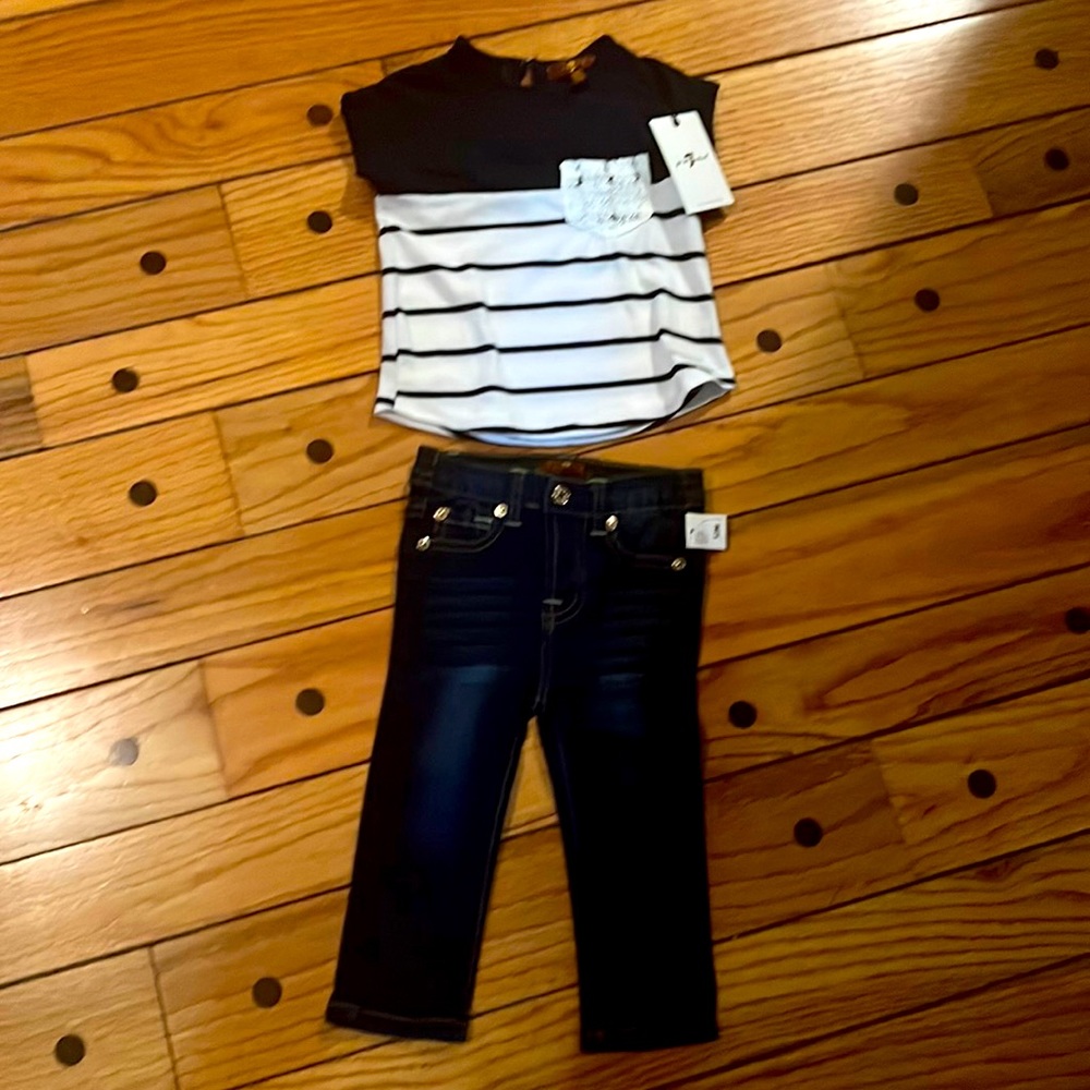 NWT 7 for all mankind 12 month Jean set